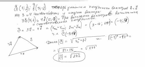 надо типо так решитьДано а(1;2)б(3;-2)Найти:с=3а-4в​