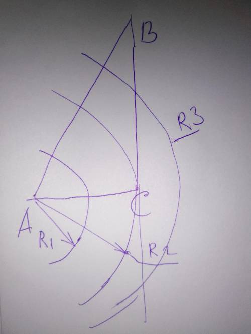 В прямоугольном треугольнике ABC (C = 90 °) AB = 20 ° ABC = 30 °. Если круг был нарисован так, что т