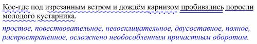 Кое где по изрезанным ветром и дождём карнизом пробивались поросли молодого кустарник, синтаксически