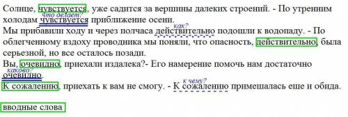 Объясните графически различие между пр-ниями: Солнце чу. ствуется уже с.дится за в.ршины д…леких стр