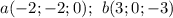 a(-2;-2;0); \:\:b(3;0;-3)