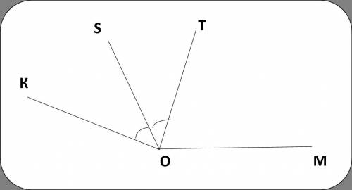 6. ∠KOM равен 8/9развернутого угла. Луч OT – биссектриса угла KOM, а луч OS – биссектриса угла KOT.