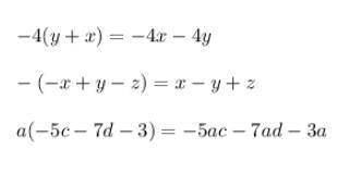 -4(x+y)= -(-х+у-z) = a(-5c-7d-3)=