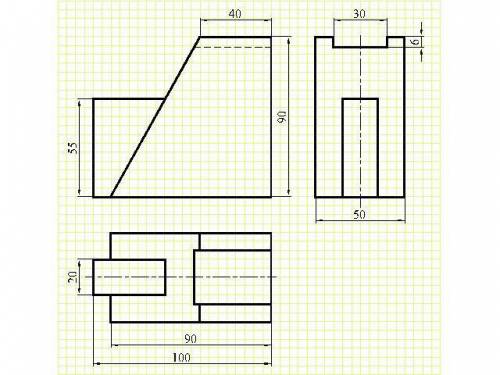 По заданным аксонометрическим проекциям требуется построить трехпроекционные чертежи двух деталей в