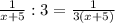 \frac{1}{x+5} :3=\frac{1}{3(x+5)}