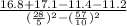 \frac{16.8 + 17.1 - 11.4 - 11.2}{ (\frac{28}{5})^{2} - ( \frac{57}{10} )^{2} }