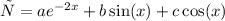 у = ae {}^{ - 2x} + b \sin(x) + c \cos(x)