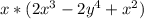 x*(2x^{3}-2y^{4}+x^{2})