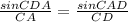 \frac{sin CDA}{CA} = \frac{sin CAD}{CD}\\