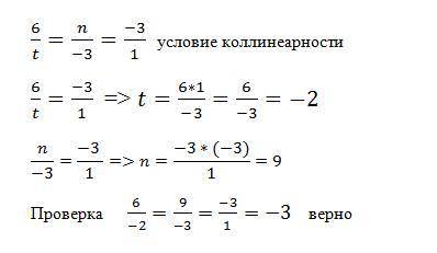 Дано вектори а (6; п; — 3) і с (т: – 3; 1). За яких значень m in ці векторибудуть колінеарними.​