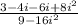 \frac{3-4i-6i+8i^{2} }{9-16i^{2} }