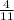 \frac{4}{11}