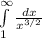 \int\limits_1^{\infty} \frac{dx}{x^{3/2}}