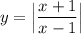 y=\Big|\dfrac{x+1}{x-1} \Big|