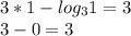 3*1-log_31=3\\3-0=3