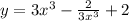 y=3x^{3}-\frac{2}{3x^{3}}+2