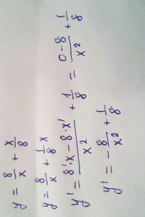 Найти производную y=8/x+x/8 очень