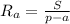 R_{a}=\frac{S}{p-a}