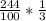 \frac{244}{100} *\frac{1}{3}