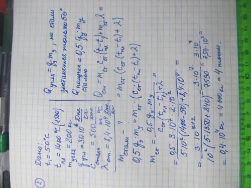 1. Какую массу воды можно нагреть от 15° С до 80° С, спалив 30 г спирта, если вся теплота, которая в