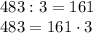 483:3=161\\483=161 \cdot 3