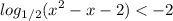 \displaystyle log_{1/2}(x^2-x-2)