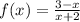 f(x) = \frac{3 - x}{x + 2} \\