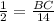 \frac{1}{2} = \frac{BC}{14}