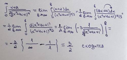 Вычислите несобственный интеграл I рода или установите его расходимость: