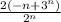 \frac{2(-n+3^n)}{2^n}