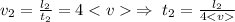 v_2=\frac{l_2}{t_2}=4\; \Rightarrow\; t_2=\frac{l_2}{4}