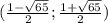 (\frac{1-\sqrt{65} }{2} ;\frac{1+\sqrt{65} }{2} )