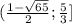 (\frac{1-\sqrt{65} }{2} ;\frac{5}{3} ]