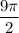 \displaystyle \frac{9\pi}{2}