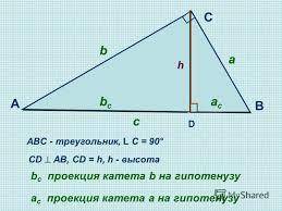 Высота, проведённая из вершины прямого угла, равна 2 см и делит гипотенузу на отрезки, один из котор