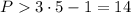 P3 \cdot 5-1=14