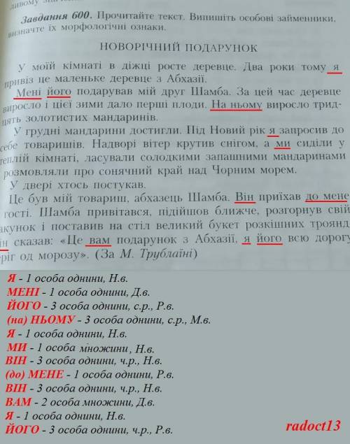 Прочитайте текст. Випишіть особові займенники, визначте їх морфологічні ознаки​