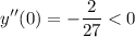 \displaystyle y''(0)=-\frac{2}{27}