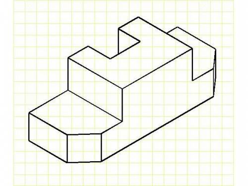 По двум данным видам детали построить вид слева и аксонометрическую проекцию этой детали
