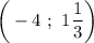 \bigg (-4 \ ; \ 1\dfrac{1}{3} \bigg )