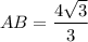 AB=\dfrac{4\sqrt3}{3}