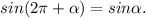 sin(2\pi +\alpha )=sin\alpha .