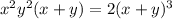 x^2y^2(x+y) = 2(x+y)^3