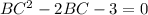 BC^2-2BC-3=0