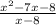 \frac{x^{2} -7x-8}{x-8}