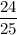 \dfrac{24}{25}