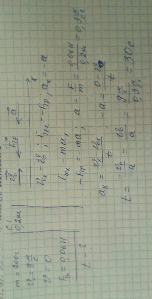 шайба,маса якої 200г,від удару ключкою почала ковзати по льоду зі швидкістю 9 м/с.Через який час шай