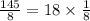 \frac{145}{8} =18 \times \frac{1}{8}