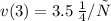 v(3)= 3.5 \: \small {м/с}