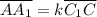 \overline{AA_1} = k \overline{C_1C}